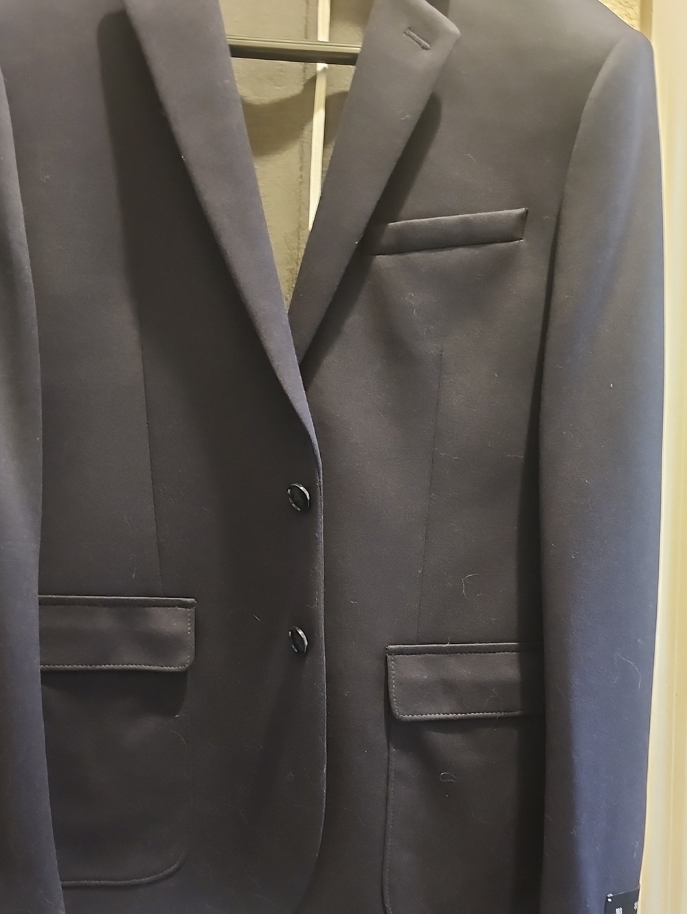 Men's Classic Navy Blazer - Tailored Two-Button Suit Jacket